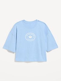 Image number 3 showing, Vintage Crew-Neck Oversized Crop Graphic T-Shirt