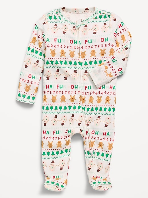 Image number 1 showing, 2-Way-Zip Sleep & Play Footed One-Piece for Baby