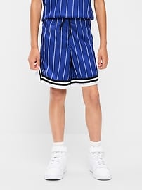 Image number 1 showing, Knee Length Mesh Basketball Shorts for Boys