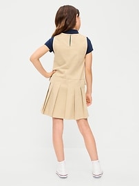 Image number 2 showing, Sleeveless School Uniform Twill Dress for Girls