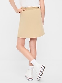 Image number 2 showing, School Uniform Ponte-Knit Wrap-Front Skort for Girls