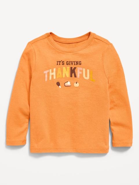 Long-Sleeve Unisex Graphic T-Shirt for Toddler