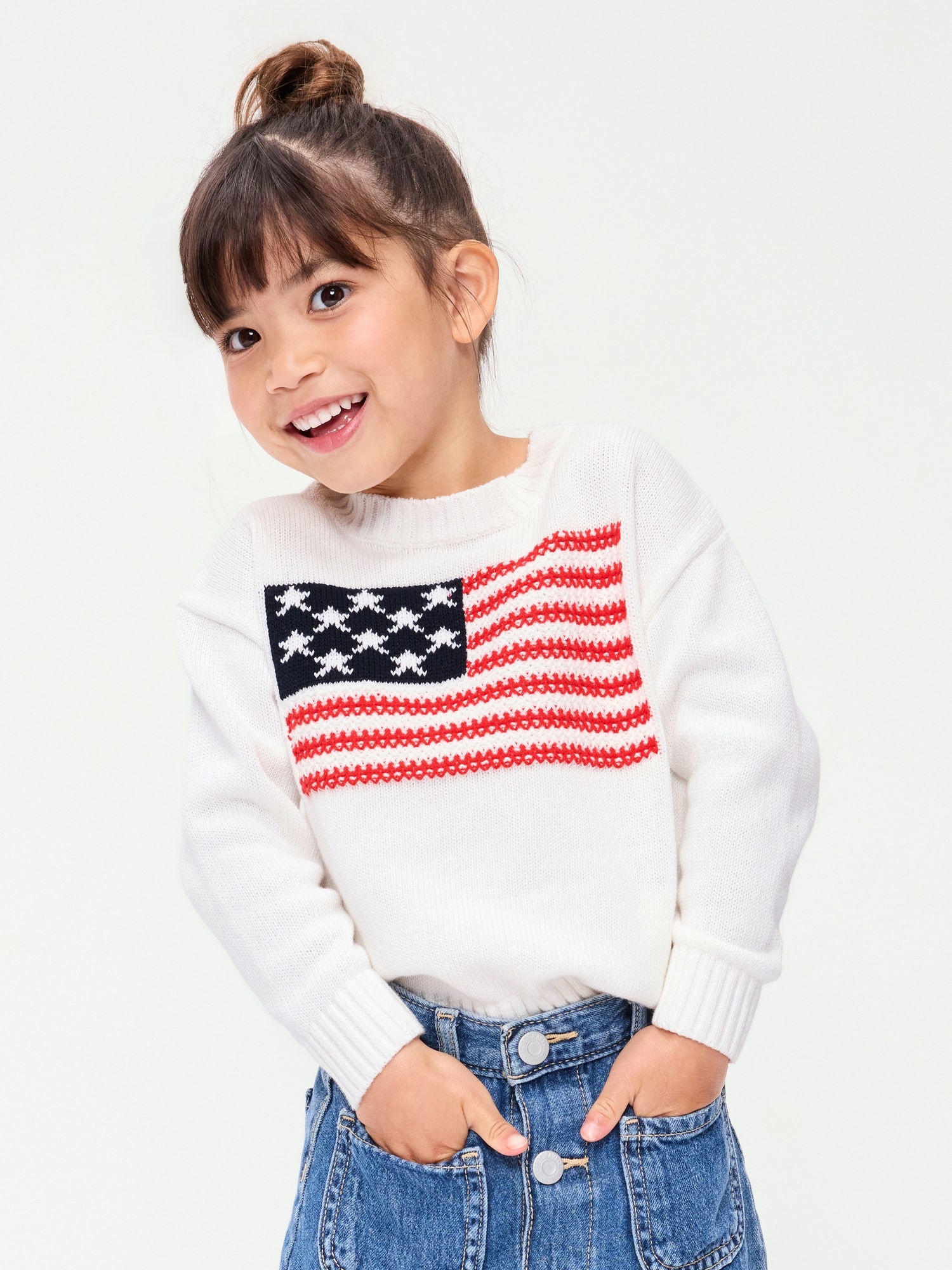 Long-Sleeve Graphic Pullover Sweater for Toddler Girls