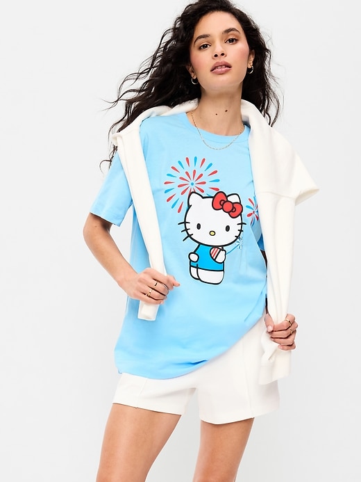Image number 3 showing, Hello Kitty® Oversized Graphic Tunic T-Shirt