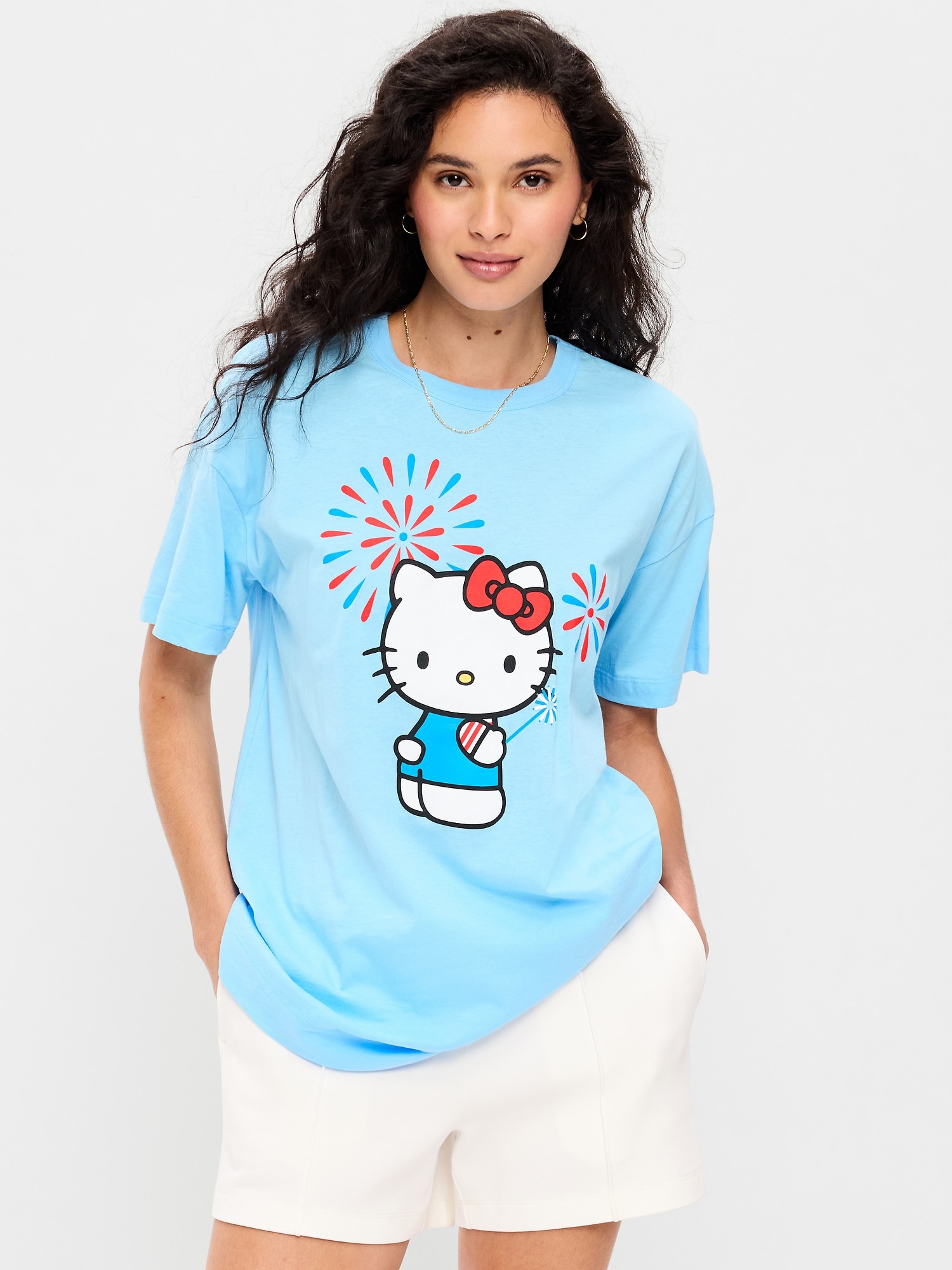 Hello Kitty® Oversized Graphic Tunic T-Shirt