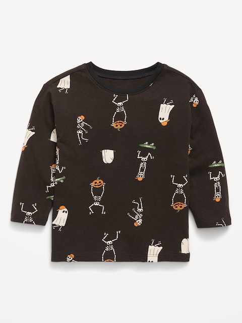 Printed Long-Sleeve Unisex T-Shirt for Toddler