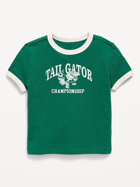 Short-Sleeve Unisex Ringer Graphic T-Shirt for Toddler