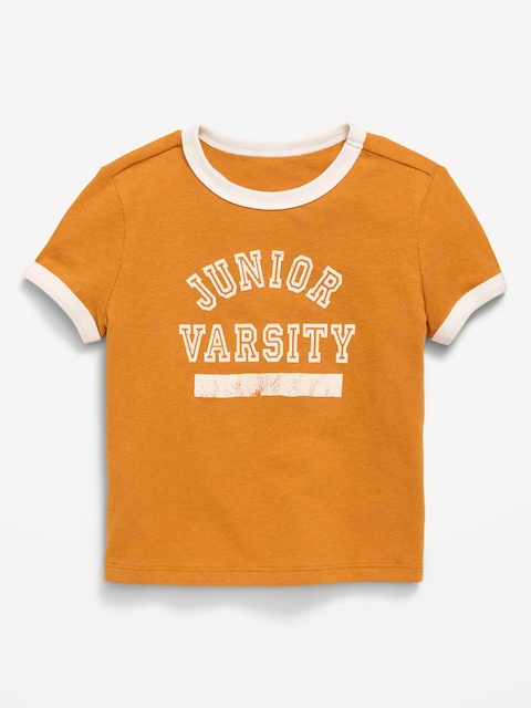 Short-Sleeve Unisex Ringer Graphic T-Shirt for Toddler