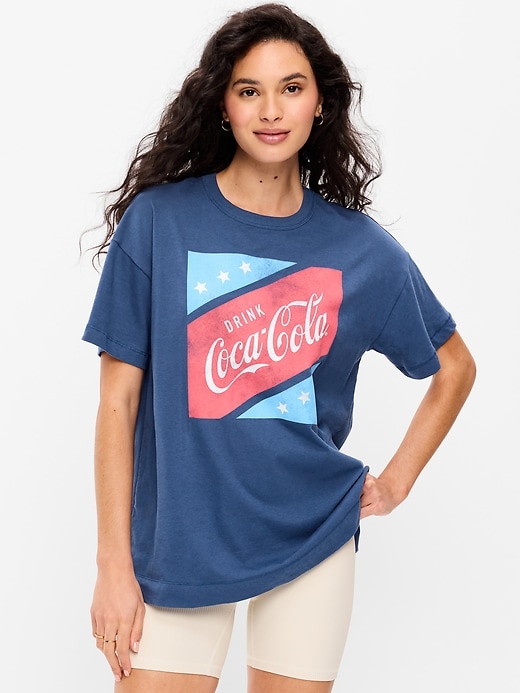 Image number 1 showing, Coca-Cola® Oversized Tunic T-Shirt