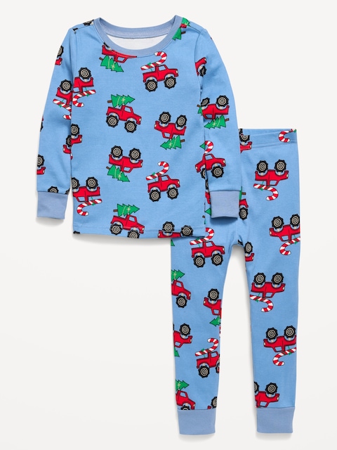 Printed Unisex Snug-Fit Pajama Set for Toddler & Baby