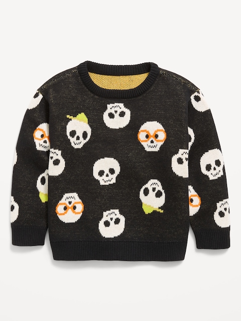 Oversized Long-Sleeve Graphic Sweater for Toddler Boys