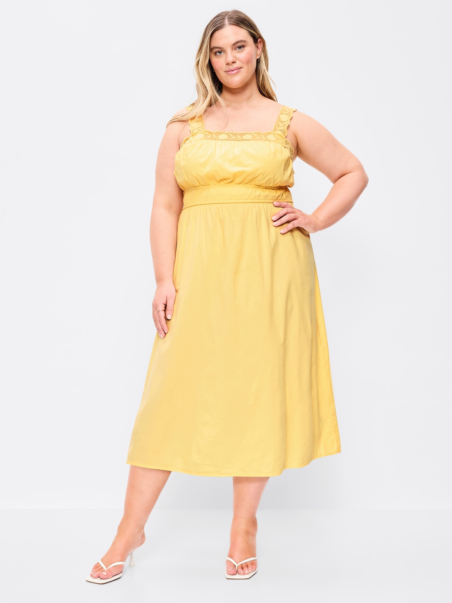 Image number 8 showing, Fit & Flare Smocked-Waist Midi Dress