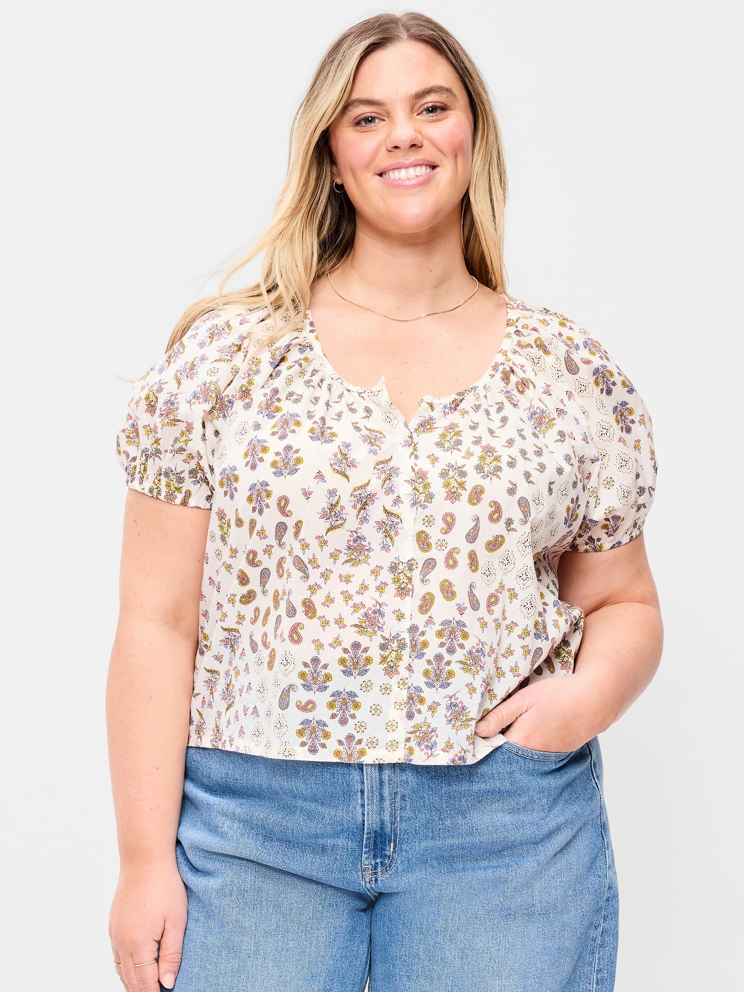 Airy Button-Down Top
