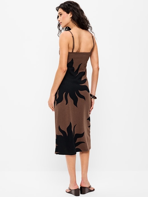 Image number 2 showing, Beaded Halter-Neck Ruched Midi Dress