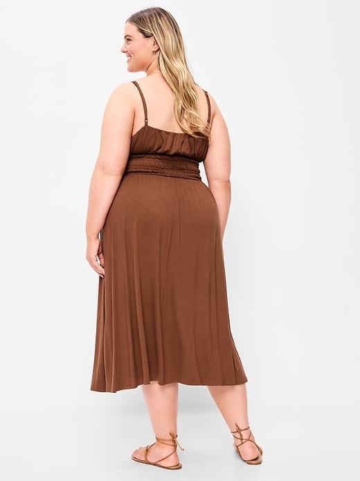 Image number 9 showing, Fit & Flare Jersey Smocked-Waist Midi Dress