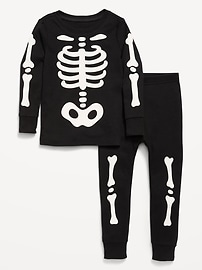 Image number 1 showing, Printed Unisex Snug-Fit Pajama Set for Toddler & Baby
