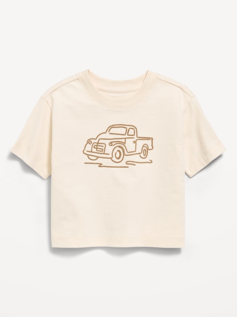 Oversized Short-Sleeve Boxy Graphic T-Shirt for Toddler Boys