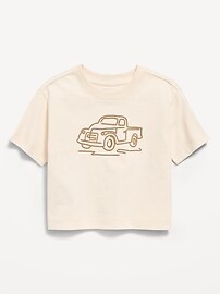Image number 1 showing, Oversized Short-Sleeve Boxy Graphic T-Shirt for Toddler Boys