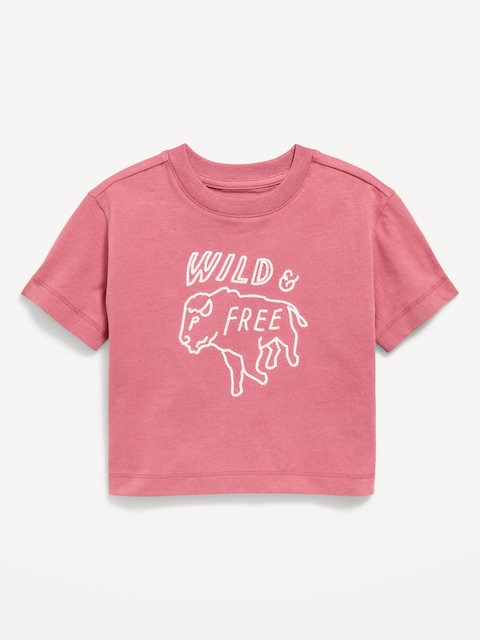 Oversized Short-Sleeve Boxy Graphic T-Shirt for Toddler Boys