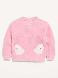 Image number 1 showing, Long-Sleeve Graphic Sweater for Toddler Girls