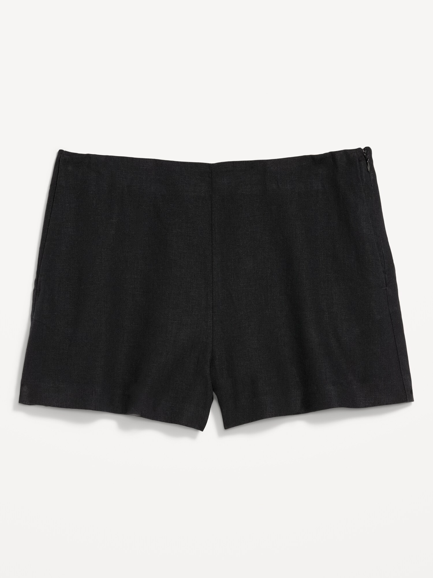 Женские шорты Old Navy High-Waisted Linen-Blend Micro, цвет: Чёрный — фото 4