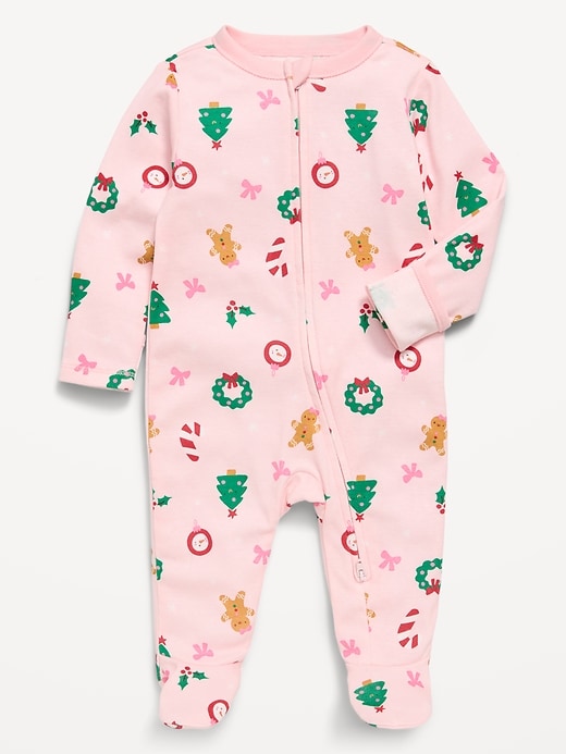 Image number 1 showing, 2-Way-Zip Sleep & Play Footed One-Piece for Baby