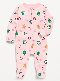 Image number 1 showing, 2-Way-Zip Sleep & Play Footed One-Piece for Baby