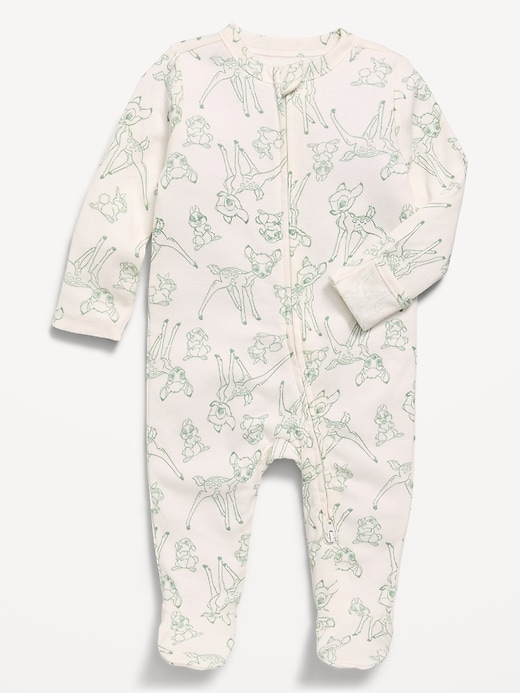 Image number 1 showing, Disney© 2-Way-Zip Sleep & Play Footed One-Piece for Baby