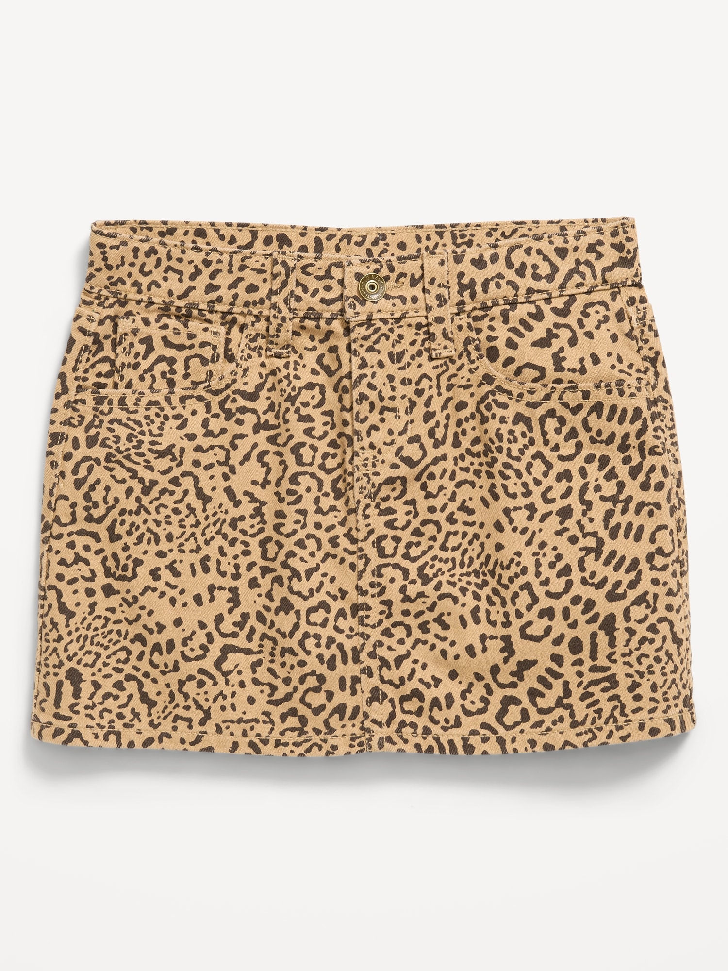 Printed Mid-Rise Jean Skirt for Girls