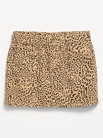 Image number 1 showing, Printed Mid-Rise Jean Skirt for Girls
