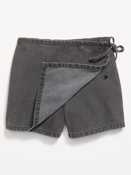 Image number 2 showing, Wrap-Front Denim Skort for Girls
