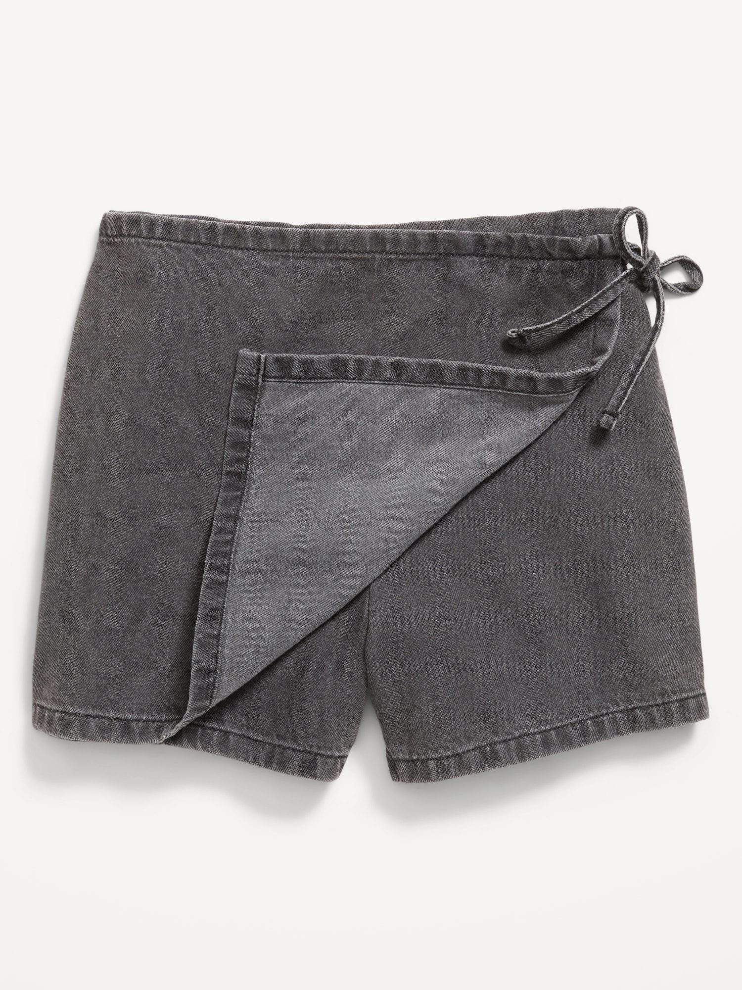 Wrap-Front Denim Skort for Girls