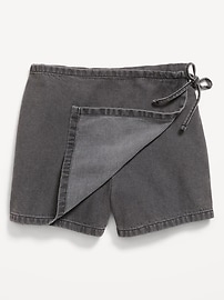 Image number 2 showing, Wrap-Front Denim Skort for Girls