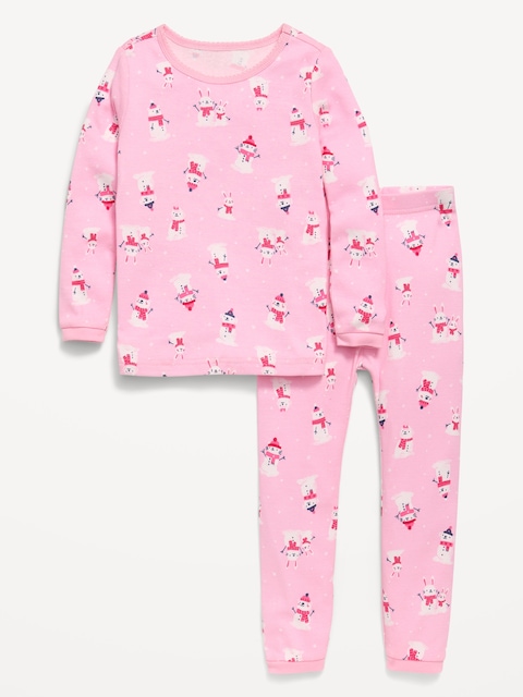 Printed Snug-Fit Pajama Set for Toddler & Baby