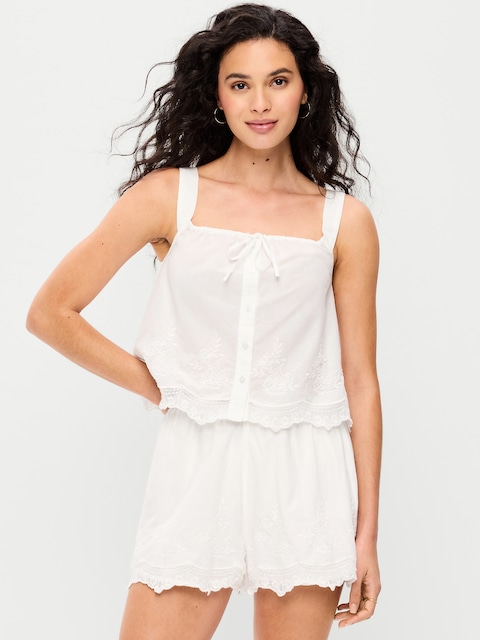 Tie-Front Cami Tank Top