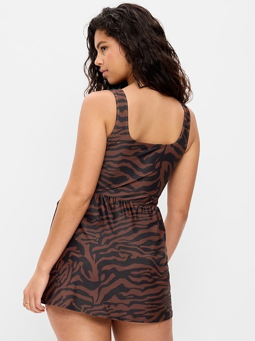 Image number 6 showing, Matte Side-Tie Swim Dress