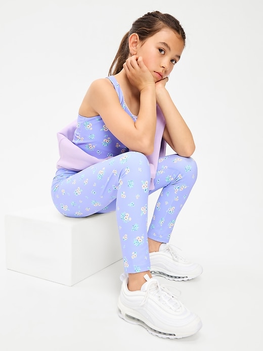 Image number 3 showing, High-Waisted PowerSoft 7/8 Leggings for Girls