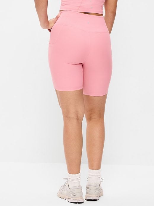 Image number 5 showing, High-Waisted PowerSoft Biker Shorts -- 8-inch inseam