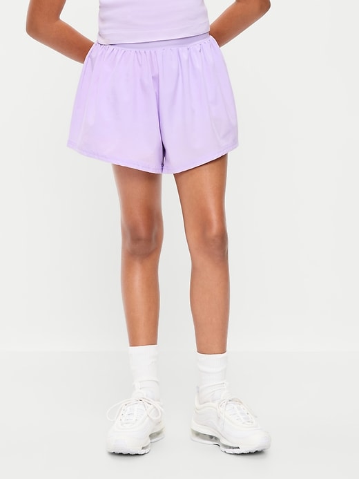 Image number 1 showing, High-Waisted StretchTech Performance Shorts for Girls