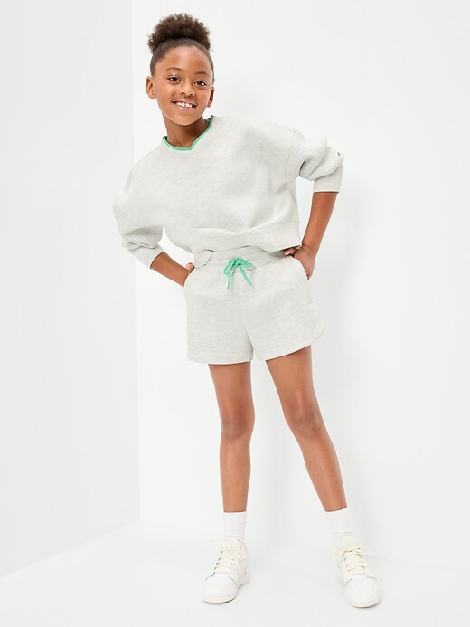 Image number 3 showing, Bounce Fleece High-Waisted Shorts for Girls