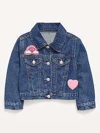 Image number 1 showing, Cropped Trucker Denim Jacket for Toddler Girls
