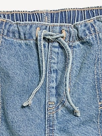 Image number 3 showing, Pull-On Low-Rise Super Baggy Wide-Leg Cargo Jeans for Girls
