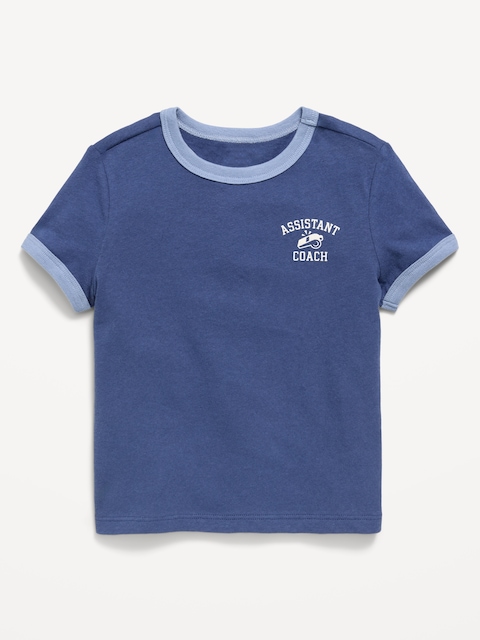 Short-Sleeve Unisex Ringer Graphic T-Shirt for Toddler