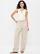 Mid-Rise Twill Barrel-Leg Pants - image 2