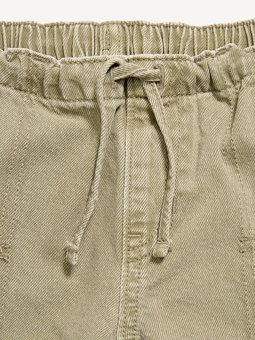 Image number 5 showing, Pull-On Low-Rise Super Baggy Wide-Leg Cargo Jeans for Girls