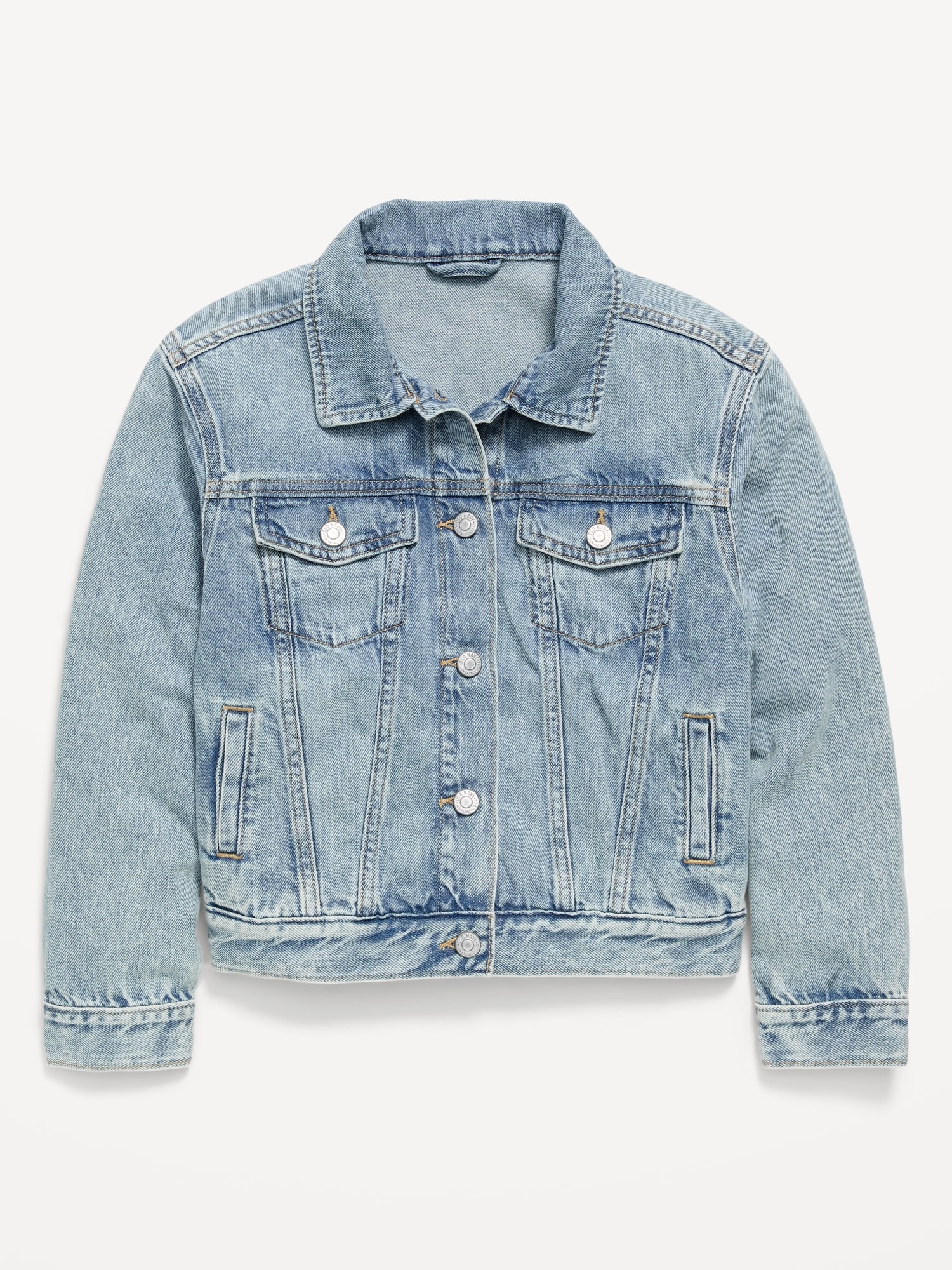 Oversized Denim Trucker Jacket for Girls
