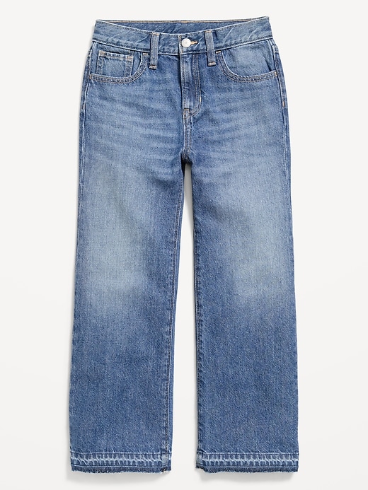 Image number 1 showing, High-Waisted Baggy Wide-Leg Jeans for Girls