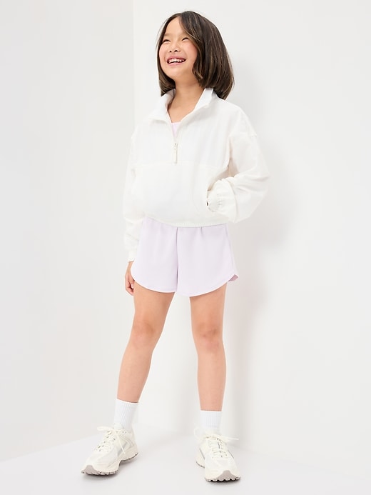 Image number 3 showing, High-Waisted Mesh Dolphin-Hem Shorts for Girls