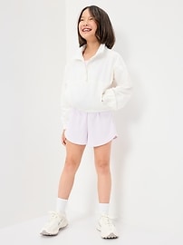 Image number 3 showing, High-Waisted Mesh Dolphin-Hem Shorts for Girls