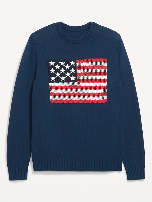 Image number 1 showing, Crew-Neck Flag Sweater